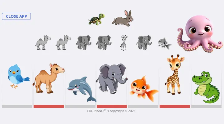 The prePiano One animal keyboard